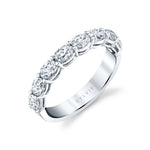 Oval Shaped East To West Wedding Band - 1.30 CT