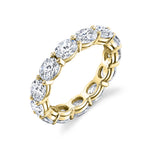 Oval Diamond East to West Eternity Band