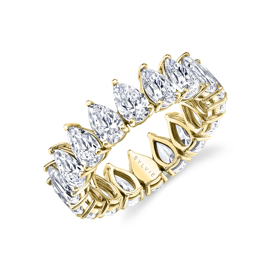 Pear Shaped Diamond Eternity Band