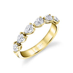 Pear Shaped East To West Wedding Band - 1.0 CT