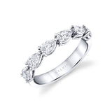 Pear Shaped East To West Wedding Band - 1.25 CT
