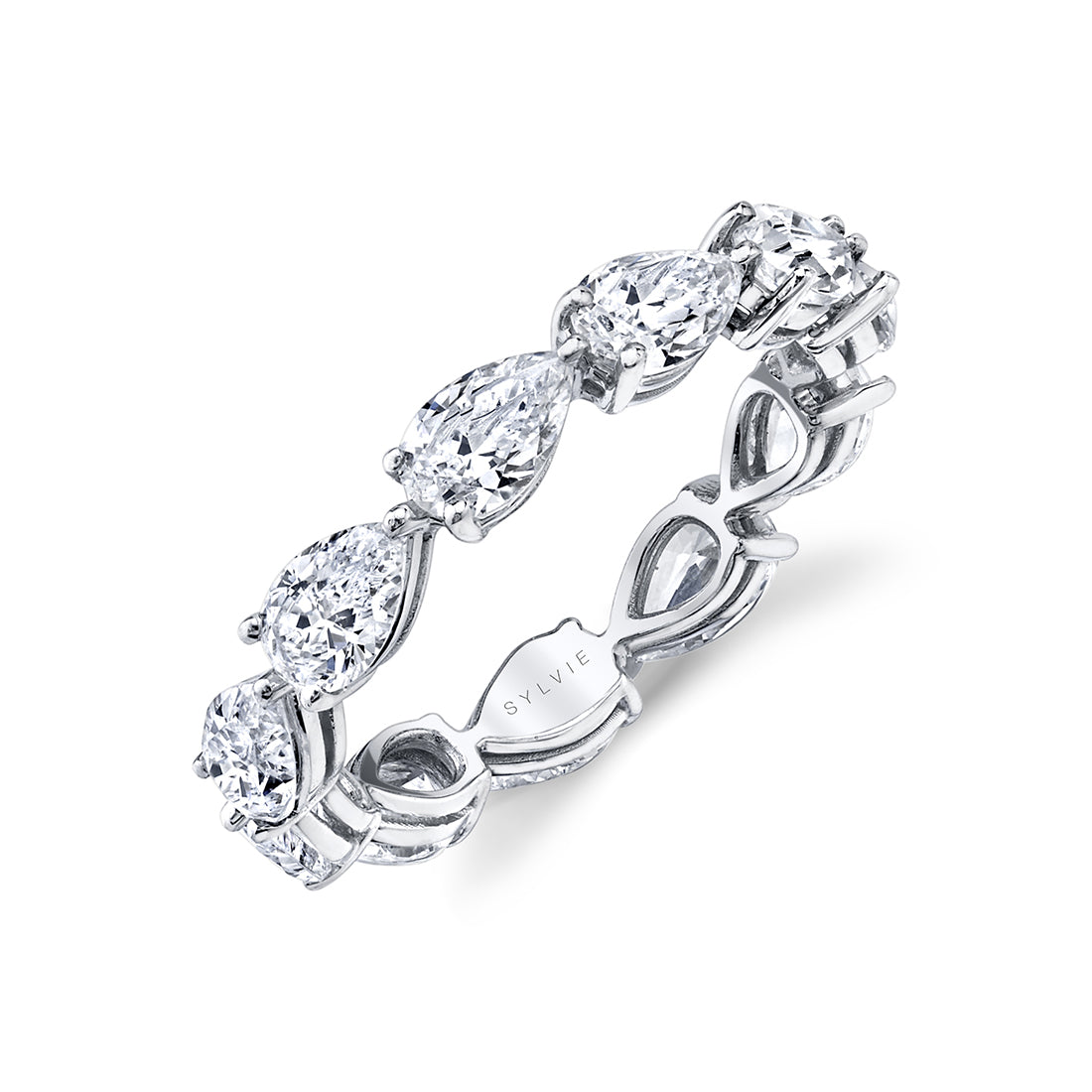 Pear Shaped East To West Diamond Eternity Band