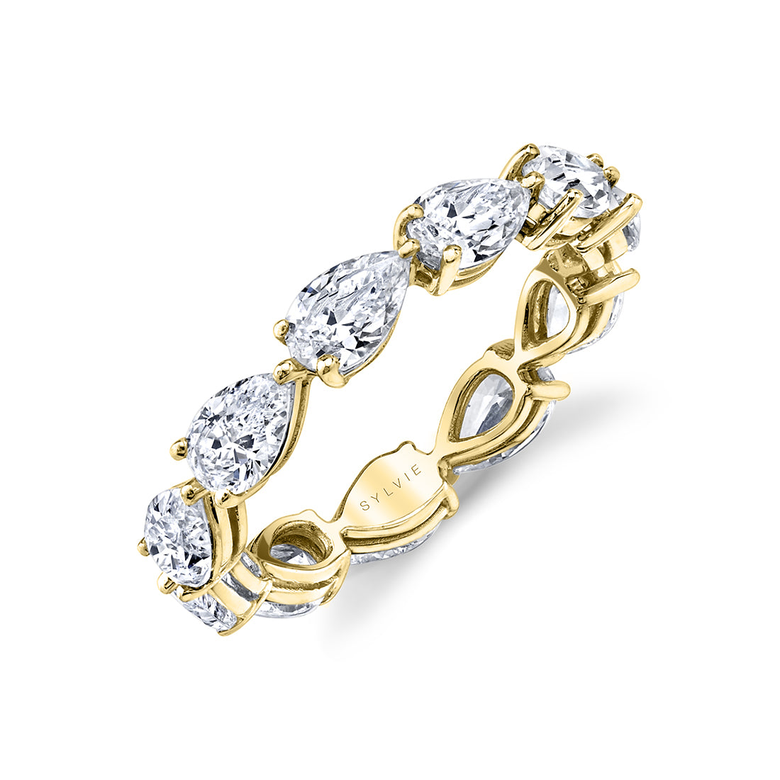 Pear Shaped East To West Diamond Eternity Band