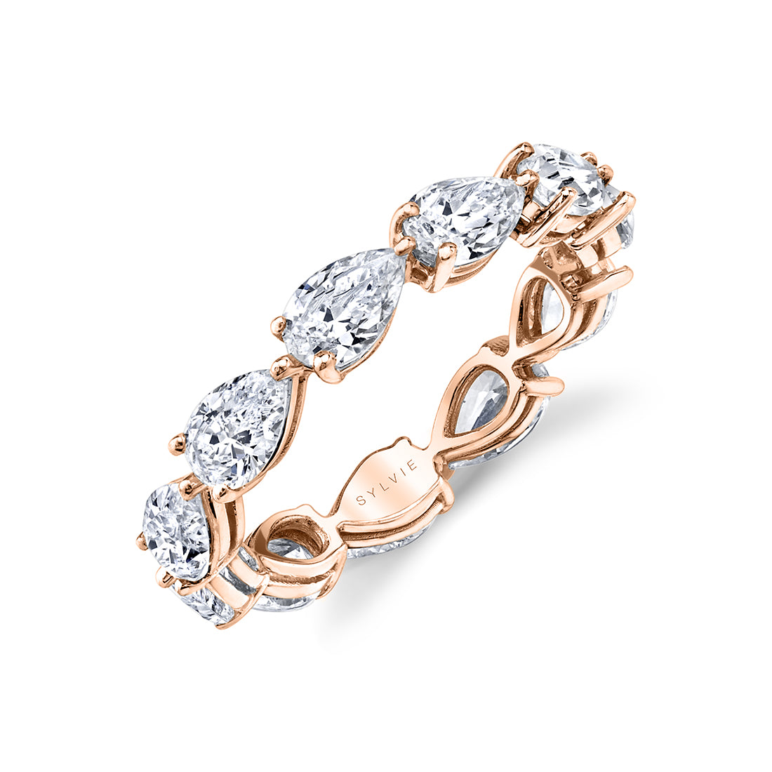Pear Shaped East To West Diamond Eternity Band