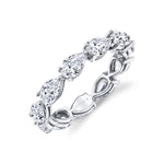 Pear Shaped East To West Diamond Eternity Band