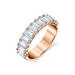 Emerald Shaped Wedding Band - 3.0 CT