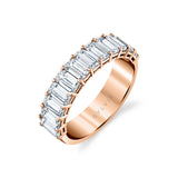Emerald Shaped Wedding Band - 3.0 CT