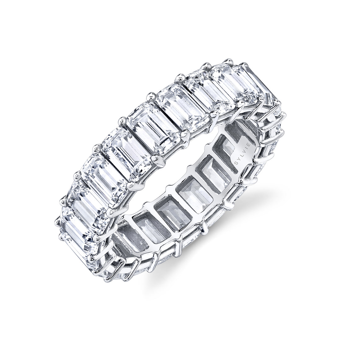 Emerald Shaped Diamond Eternity Band