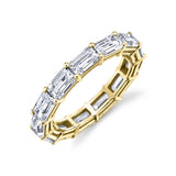 Emerald Shaped East To West Diamond Eternity Band