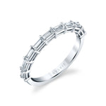 East to West Baguette Diamond Wedding Band