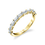 East to West Baguette Diamond Wedding Band