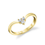 Wide Curved Diamond Wedding Band