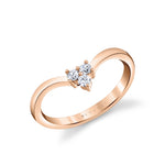 Wide Curved Diamond Wedding Band