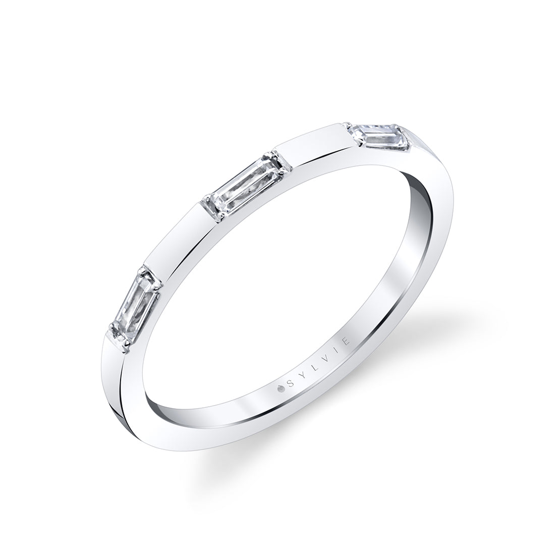 Modern Baguette Wedding Band