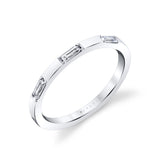 Modern Baguette Wedding Band