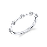 Classic Spaced Diamond Wedding Ring - Eniko