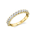 Angled Marquis Cut Diamond Wedding Band