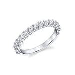 Angled Marquis Cut Diamond Wedding Band