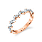 Angled Marquis Cut Diamond Wedding Band