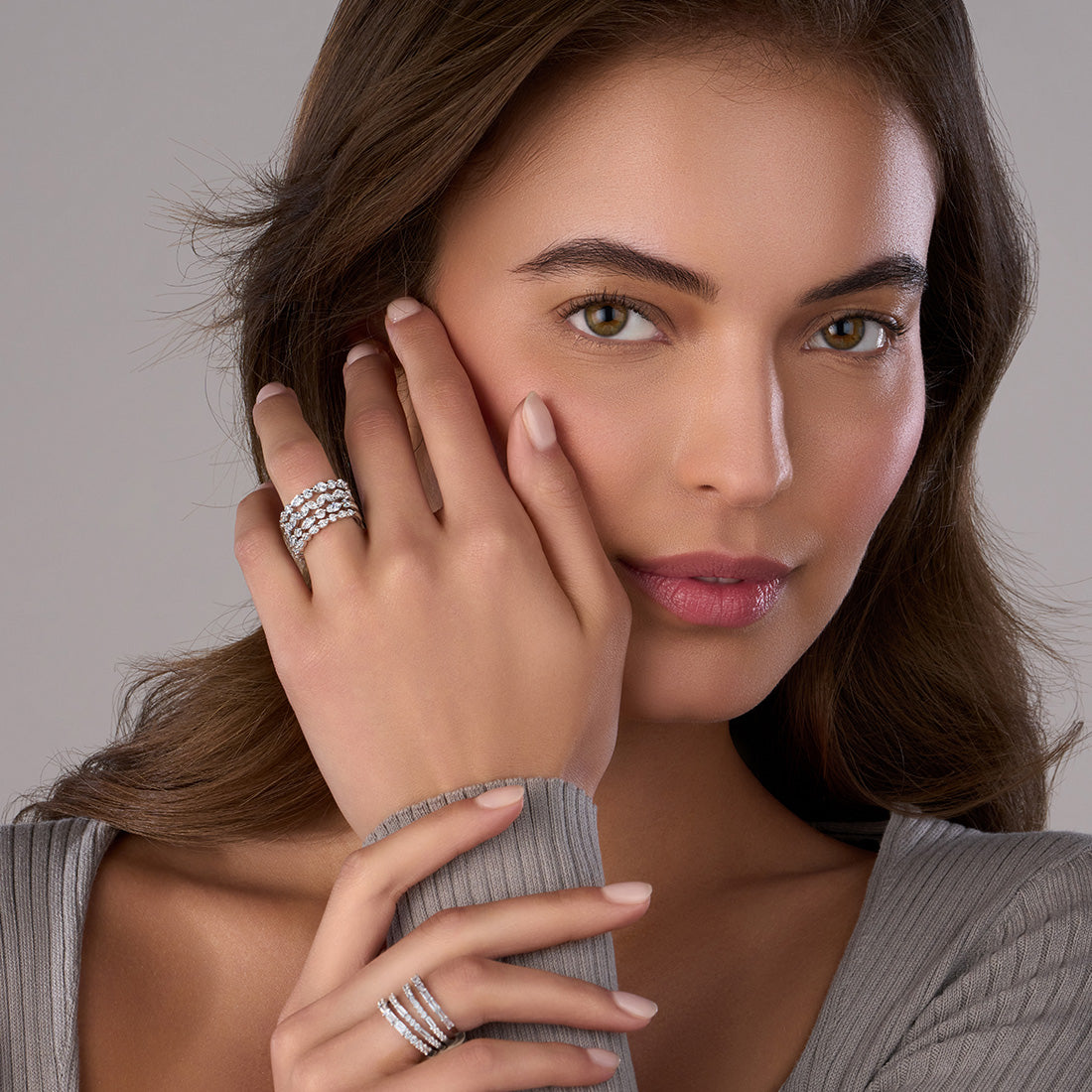 Angled Marquis Cut Diamond Wedding Band