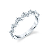 Angled Marquis Cut Diamond Wedding Band