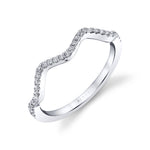 Unique Curved Diamond Wedding Band