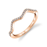 Unique Curved Diamond Wedding Band