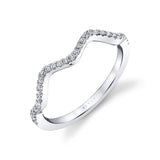 Unique Curved Diamond Wedding Band