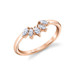 Marquise Curved Wedding Band