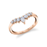 Curved Diamond Wedding Band