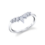 Curved Diamond Wedding Band