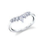 Curved Diamond Wedding Band