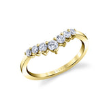 Curved Diamond Wedding Ring