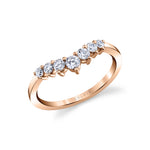 Curved Diamond Wedding Ring