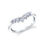 Curved Diamond Wedding Ring