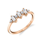 Baguette and Round Wedding Ring