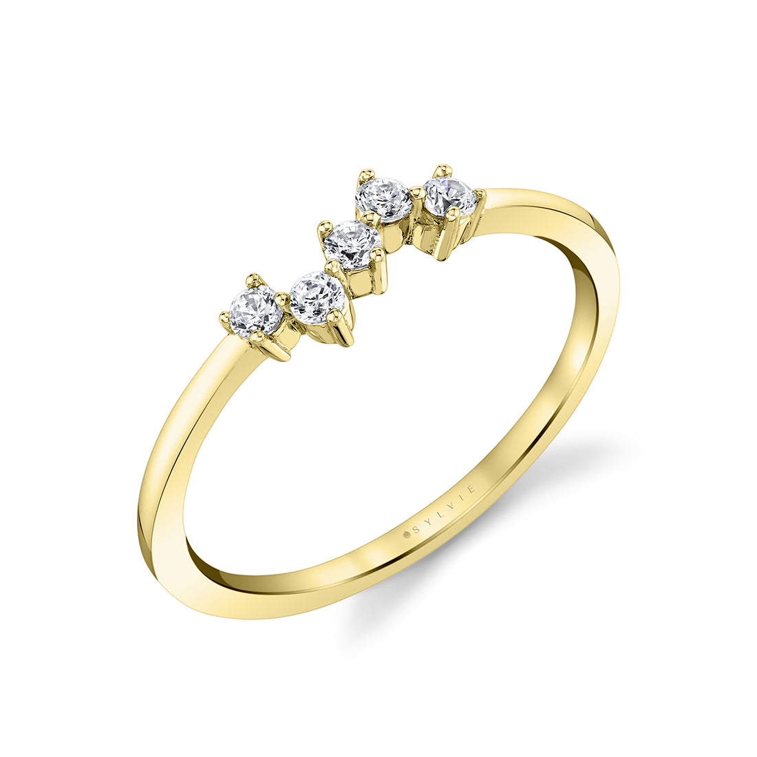 Round Cluster Wedding Ring