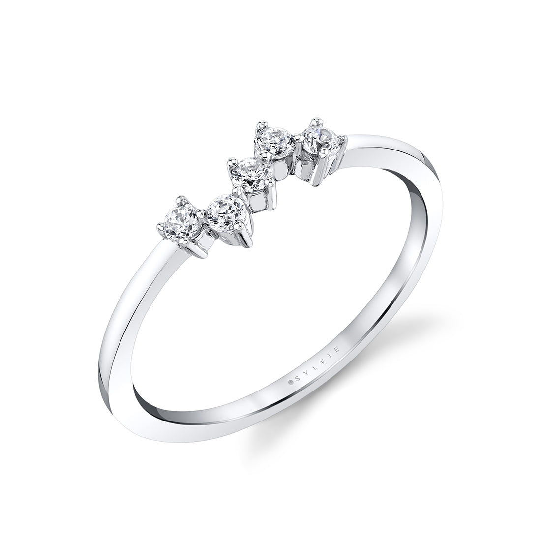 Round Cluster Wedding Ring