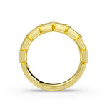 Emerald Shaped Bezel Wedding Ring - 1.20 CT