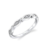 Tulira Leaf Diamond Wedding Ring