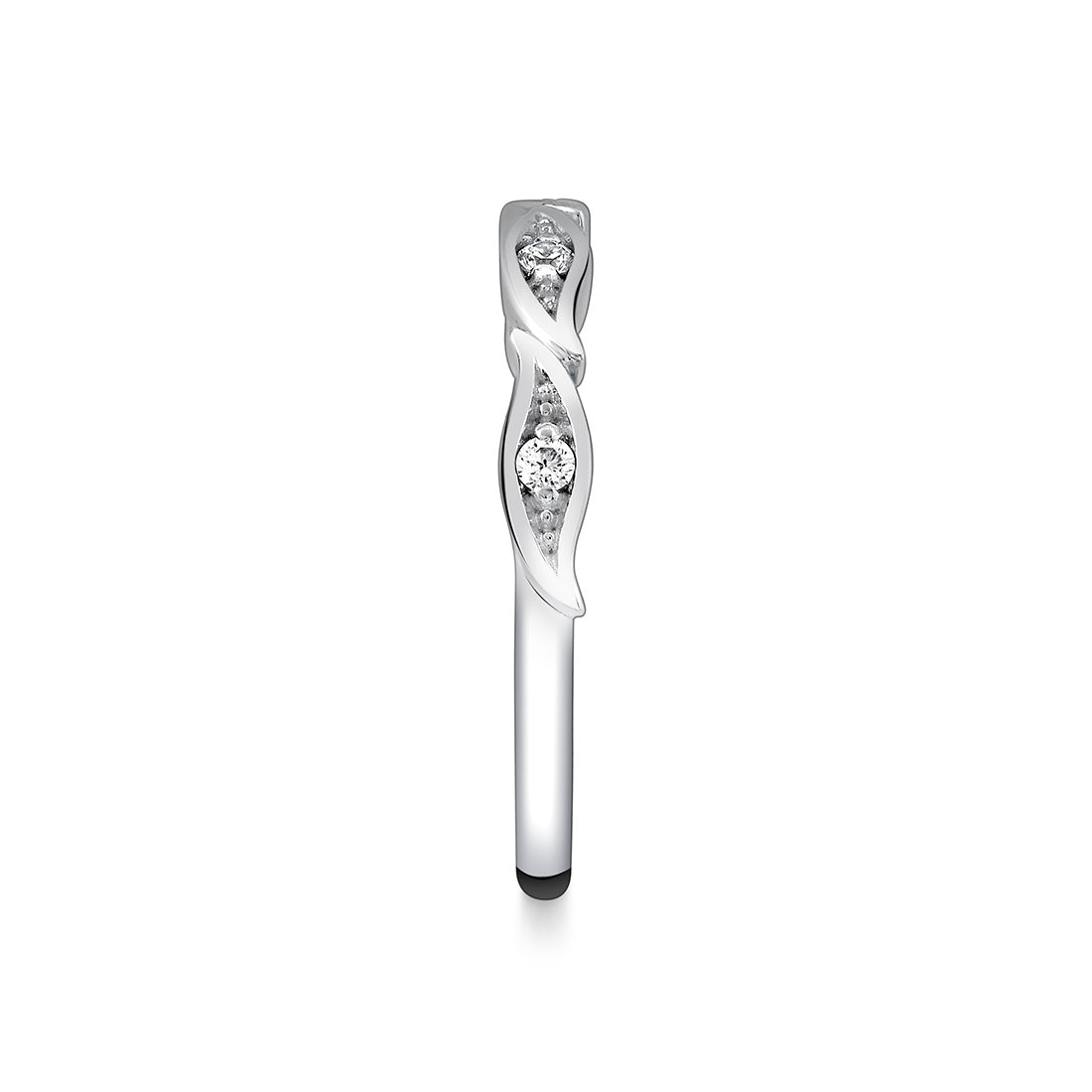 Tulira Leaf Diamond Wedding Ring