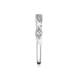 Tulira Leaf Diamond Wedding Ring