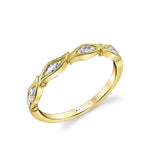 Tulira Leaf Marquise Diamond Wedding Ring