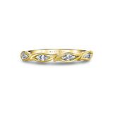 Tulira Leaf Marquise Diamond Wedding Ring