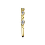Tulira Leaf Marquise Diamond Wedding Ring