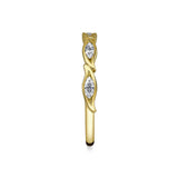 Tulira Leaf Marquise Diamond Wedding Ring