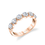 Thick Shared Prong Wedding Band