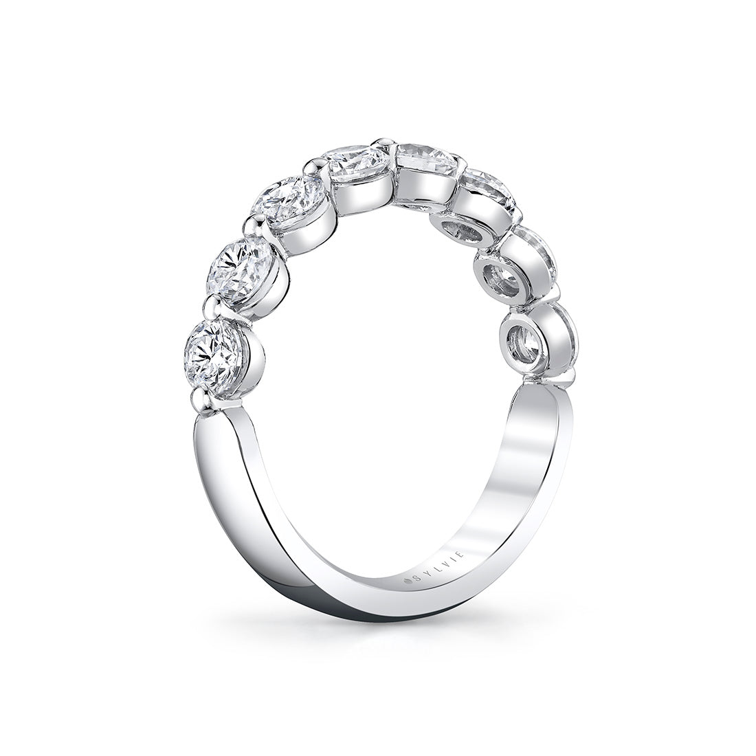 Shared Prong Diamond Wedding Ring