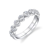 Shared Prong Diamond Wedding Ring