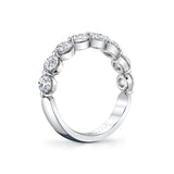 Shared Prong Diamond Wedding Ring